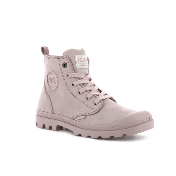 Dámské Boty Palladium Pampa Hi Zip Nubuck Růžové | CZ HZF-02R